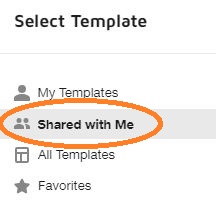 Screenshot showing "Shared with Me" option